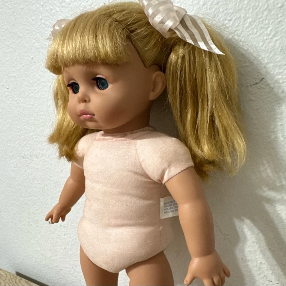 Alexander Doll Co 14” Blonde Vinyl Doll 1999 Vintage Pigtails‎ Sleepy Eyes